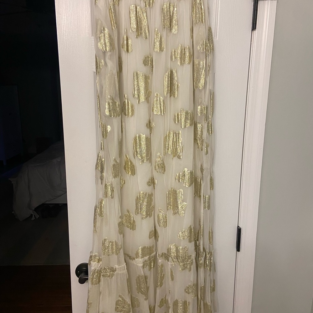 Gold and Cream Maxi Skirt